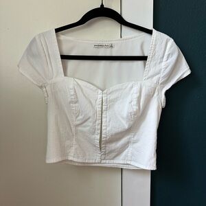 Cropped sweetheart top
